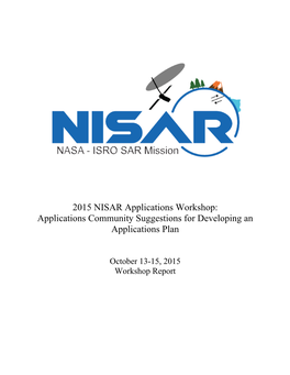 2015 NISAR Applications Workshop Report