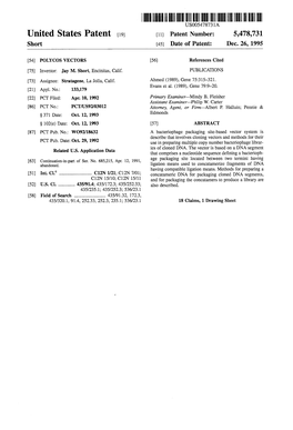 |||||||III US005478731A United States Patent (19) 11 Patent Number: 5,478,731