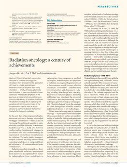 Radiation Oncology: a Century of Achievements