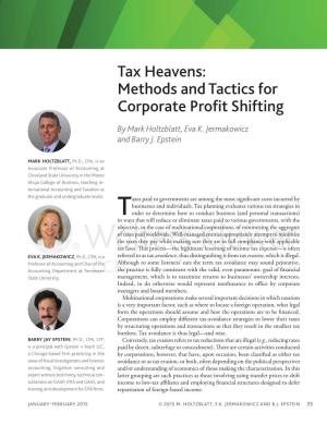 Tax Heavens: Methods and Tactics for Corporate Profit Shifting