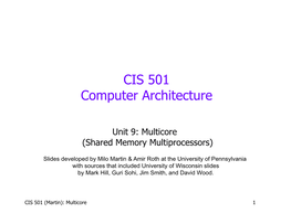 CIS 501 Computer Architecture