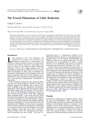 The Fractal Dimensions of Lithic Reduction