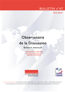 Observatoire De La Dissuasion Bulletin Mensuel
