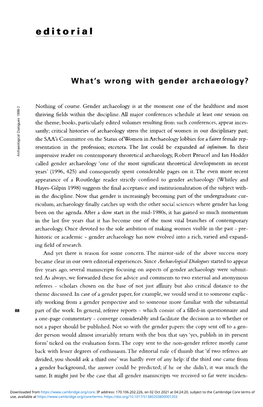 What's Wrong with Gender Archaeology?