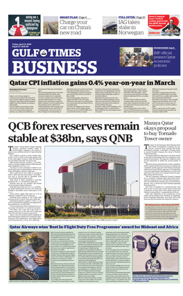 QCB Forex Reserves Remain Stable at $38Bn, Says
