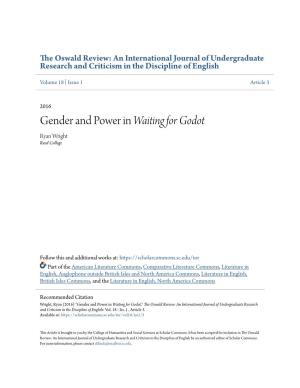 Gender and Power in &lt;I&gt;Waiting for Godot&lt;/I&gt;