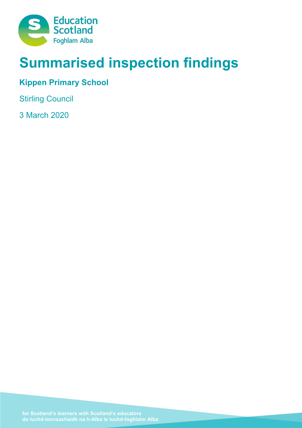 Download Summarised Inspection Findings