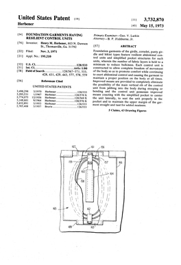 United States Patent (19) (11 3,732,870 Herbener (45) May 15, 1973