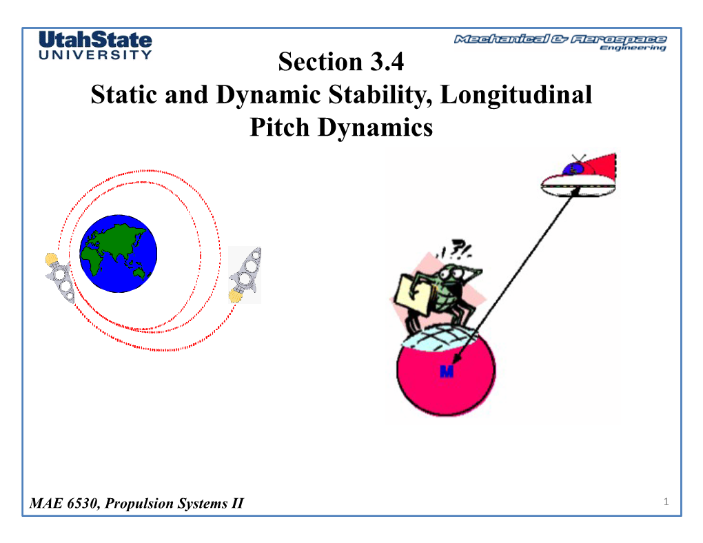 Section 34 Static And Dynamic Stability, Longitudinal Pitch Dynamics