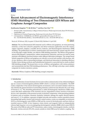 EMI) Shielding of Two Dimensional (2D) Mxene and Graphene Aerogel Composites