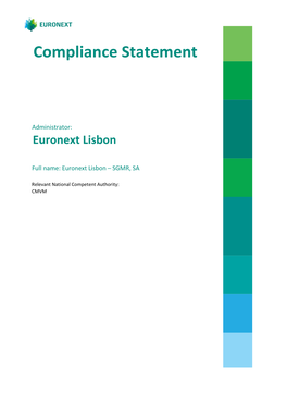 Compliance Statement Euronext Lisbon