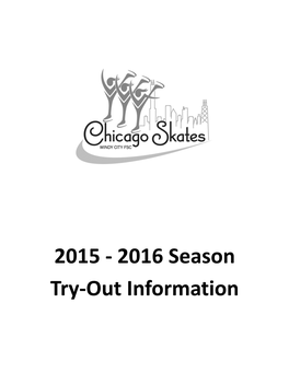 2016 Season Try-Out Information