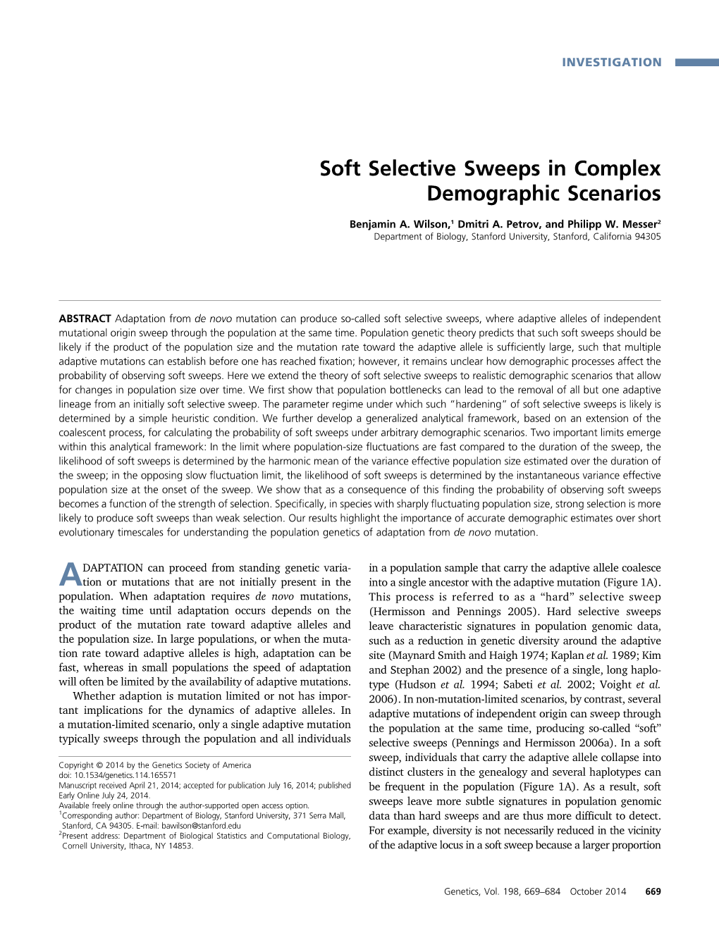 Soft Selective Sweeps in Complex Demographic Scenarios