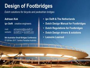 Design of Footbridges Dutch Solutions for Bicycle and Pedestrian Bridges