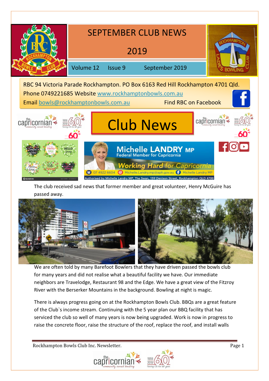 September Club News 2019