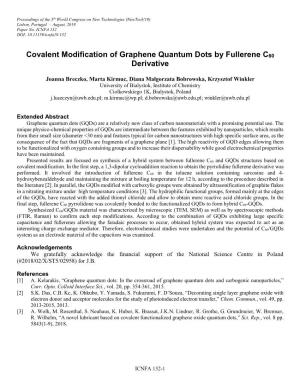 Covalent Modification of Graphene Quantum Dots by Fullerene C60 Derivative