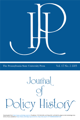 JPH Volume 17 Issue 2 Cover and Front Matter