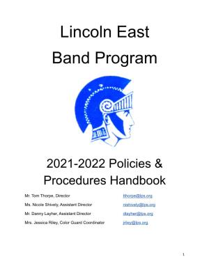 2021 Band Handbook