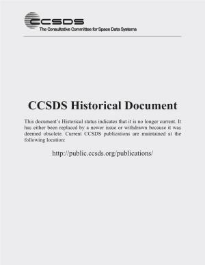 CCSDS Historical Document