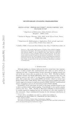 Multivariate Juggling Probabilities