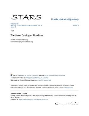 The Union Catalog of Floridiana