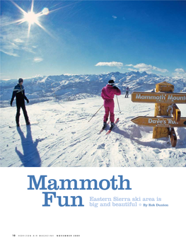 Mammoth Fun Eastern Sierra Ski Area Is