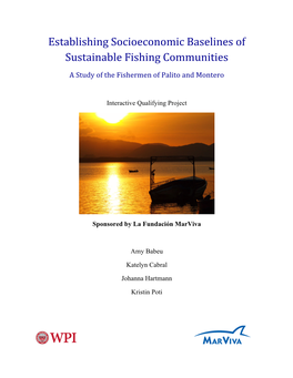Establishing Socioeconomic Baselines of Sustainable Fishing Communities