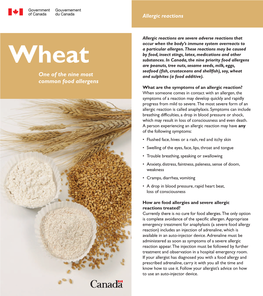 Wheat Allergy CFIA