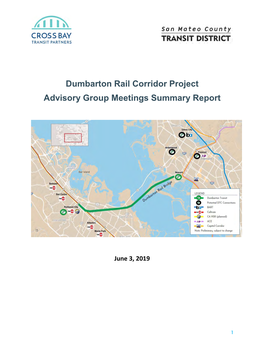 Dumbarton Rail Corridor Project Advisory Group Meetings Summary Report