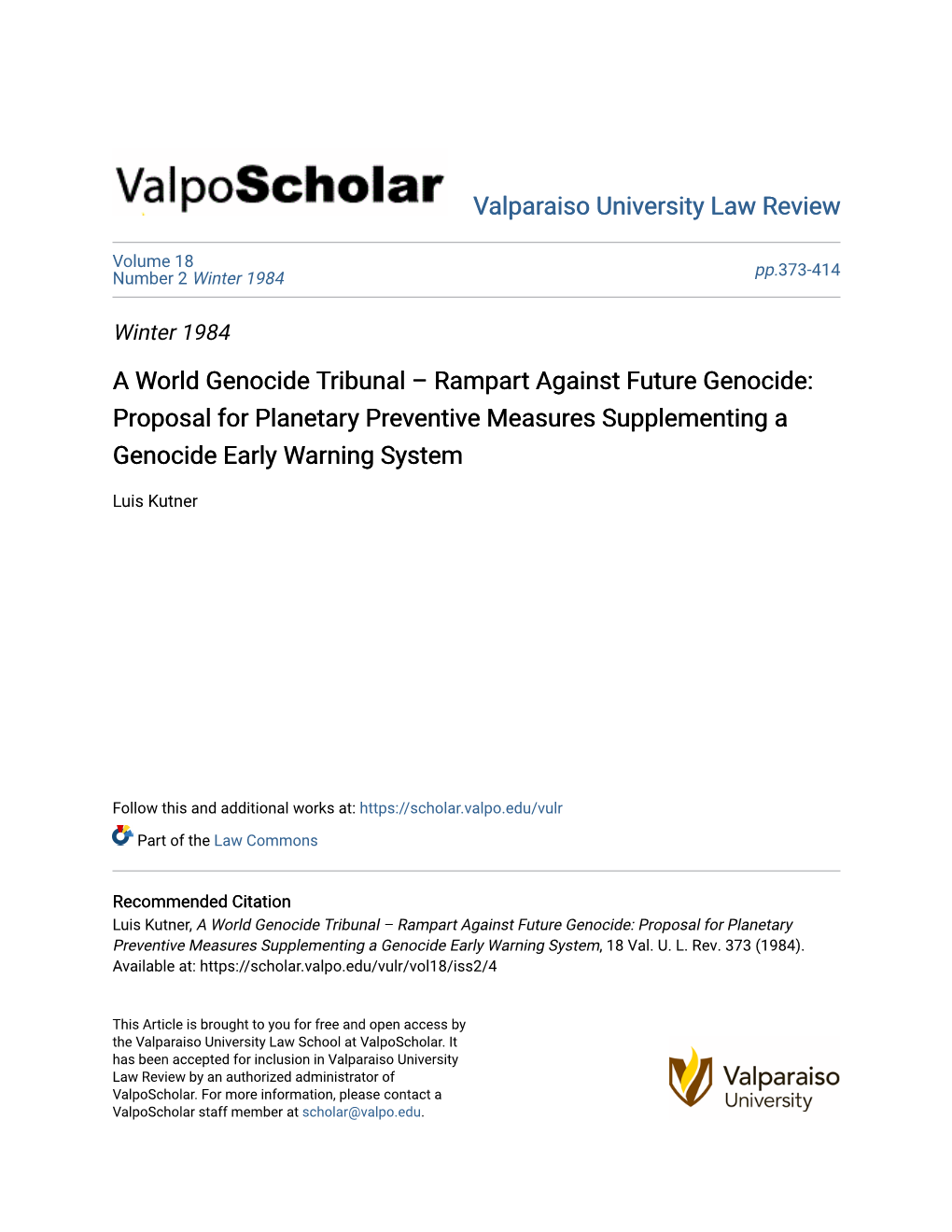 A World Genocide Tribunal – Rampart Against Future Genocide: Proposal for Planetary Preventive Measures Supplementing a Genocide Early Warning System