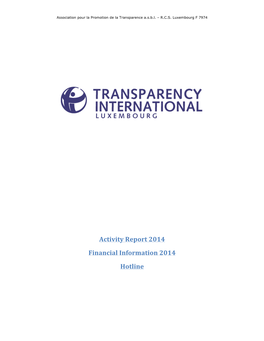 Activity Report 2014 V15-06-2015 Final