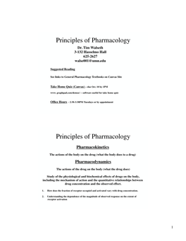 Principles of Pharmacology Dr