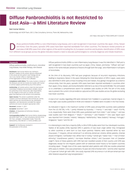 Diffuse Panbronchiolitis Is Not Restricted to East Asia—A Mini Literature Review
