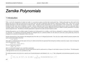 Zernike Polynomials