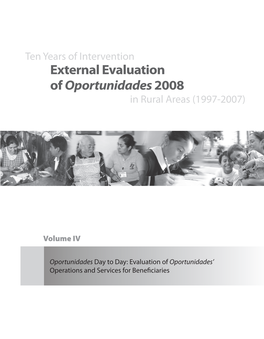External Evaluation of Oportunidades2008