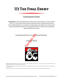 U3 the FINAL ENEMY CONVERSION GUIDE 1 Sample File