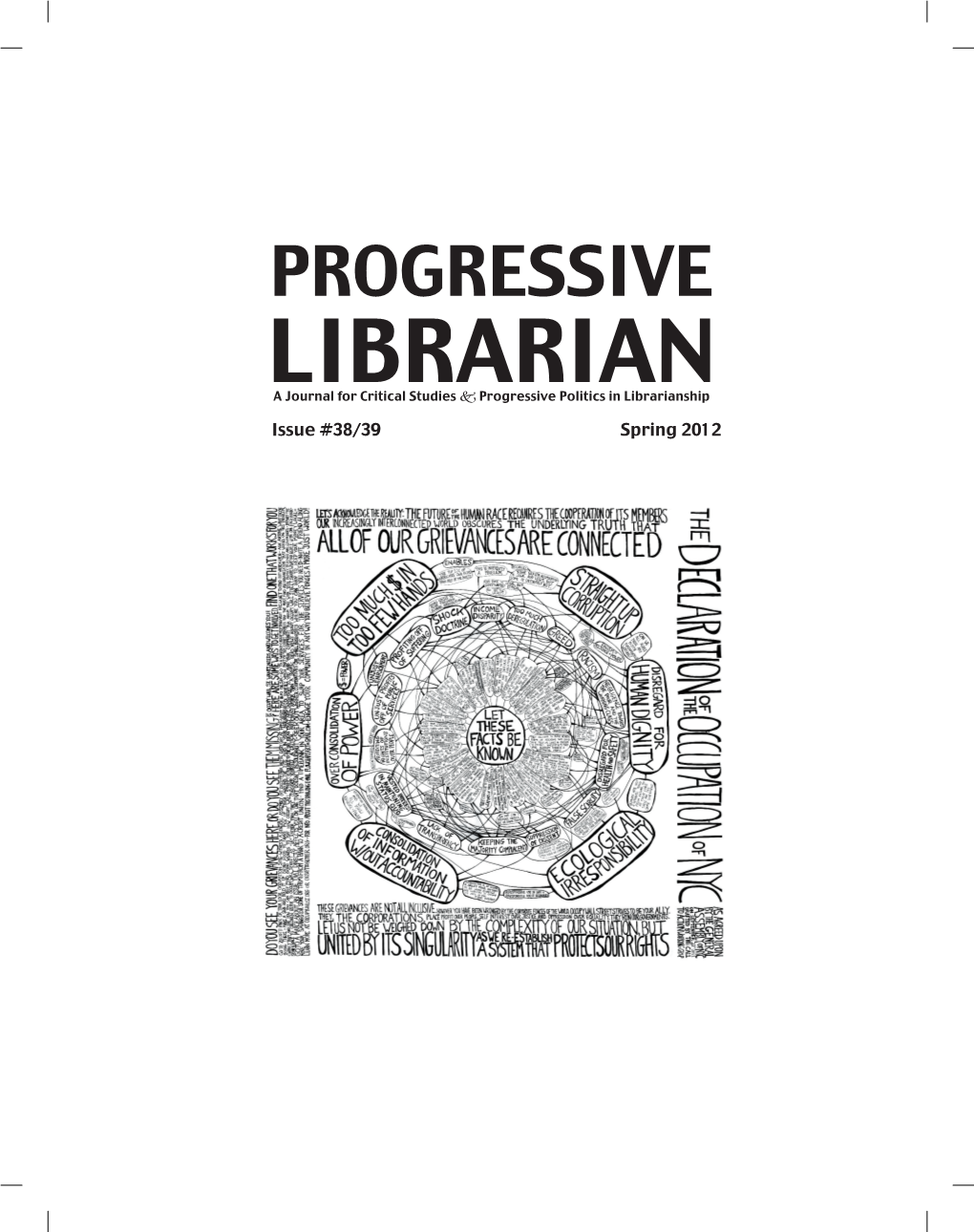 Progressive Librarian #38/39 Spring 2012