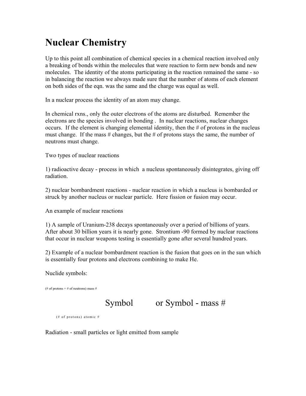 Nuclear Chemistry s3