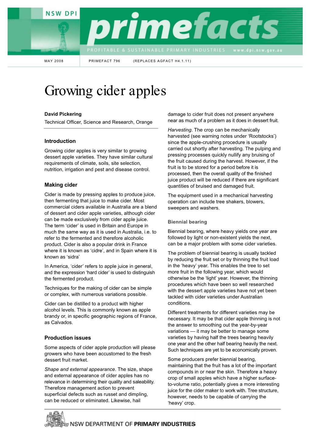 Growing Cider Apples