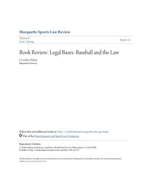 Book Review: Legal Bases: Baseball and the Law J