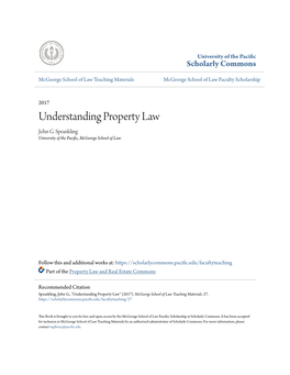Understanding Property Law John G