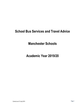 School Bus Services and Travel Advice Manchester Schools