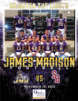 2013 JMU FOOTBALL What's Inside