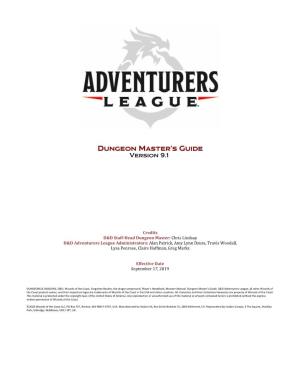 D&D Adventurers League Dungeon Master's Guide