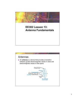 EE302 Lesson 13: Antenna Fundamentals
