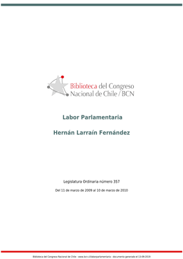Labor Parlamentaria Hernán Larraín Fernández