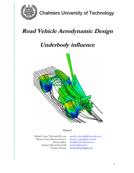 Road Vehicle Aerodynamic Design Underbody Influence