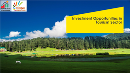 Investment Opportunities in Tourism Sector Himachal Pradesh Tourism Scenario