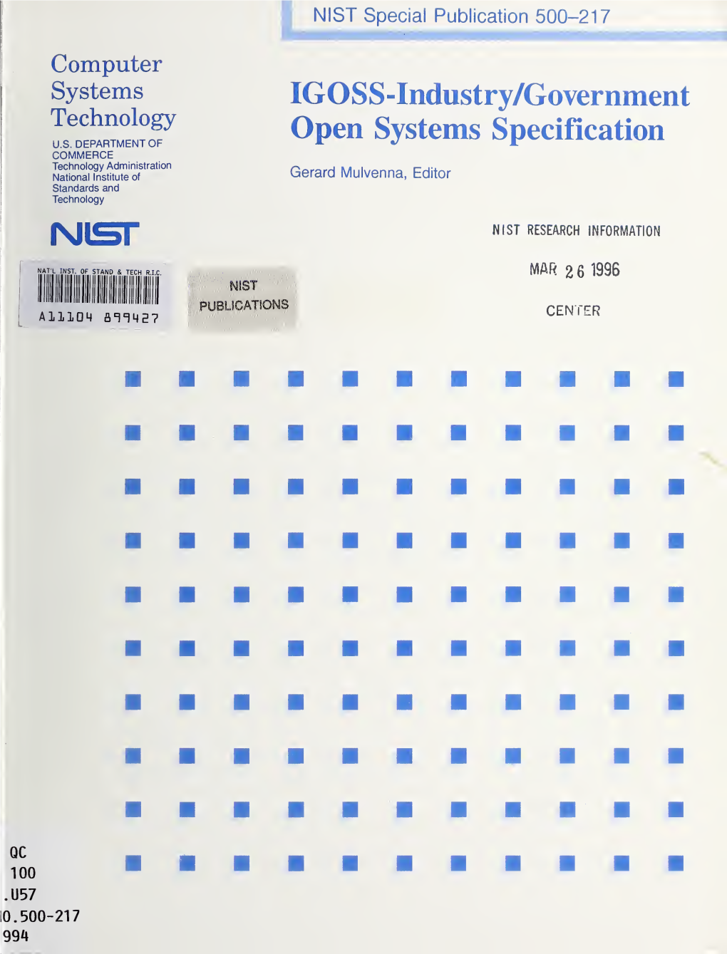 IGOSS-Industry/Government Open Systems Specification