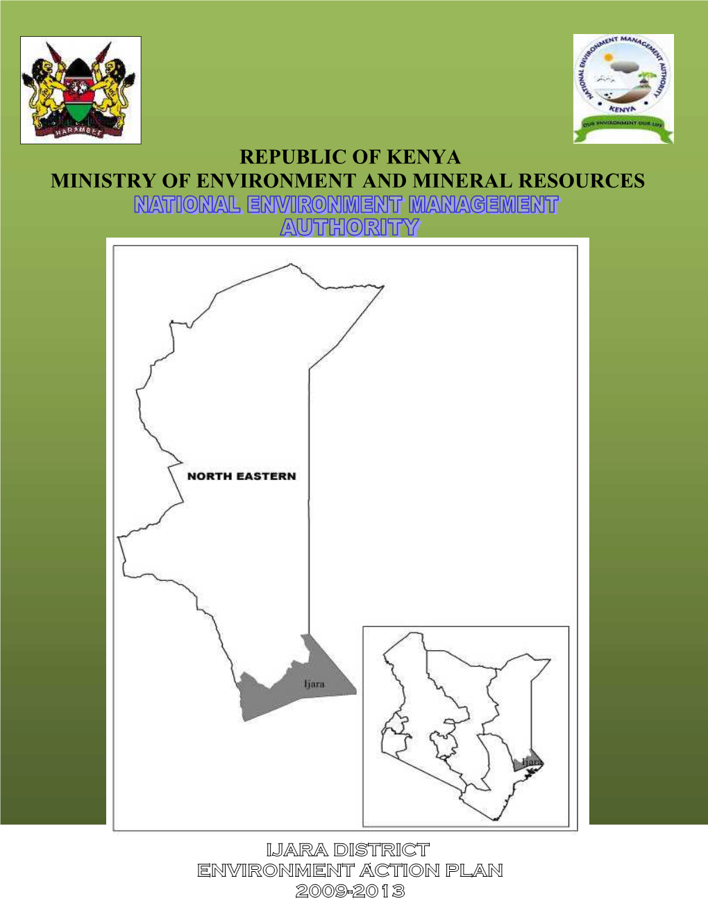 Ijara District Environment Action Plan 2009-2013